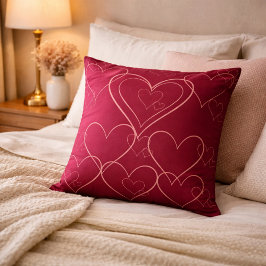 Almohada de corazones entrelazados | Amor Romántic