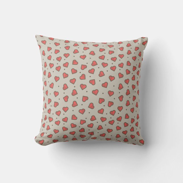 Almohada de corazones y puntos (Anverso)
