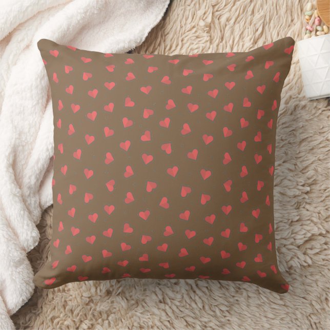 Almohada de corazones y puntos (Manta)