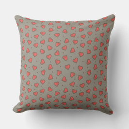 Almohada de corazones y puntos