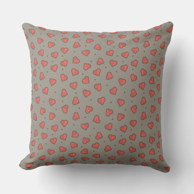 Almohada de corazones y puntos (Anverso)
