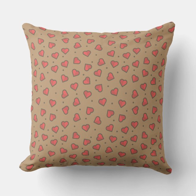 Almohada de corazones y puntos (Anverso)
