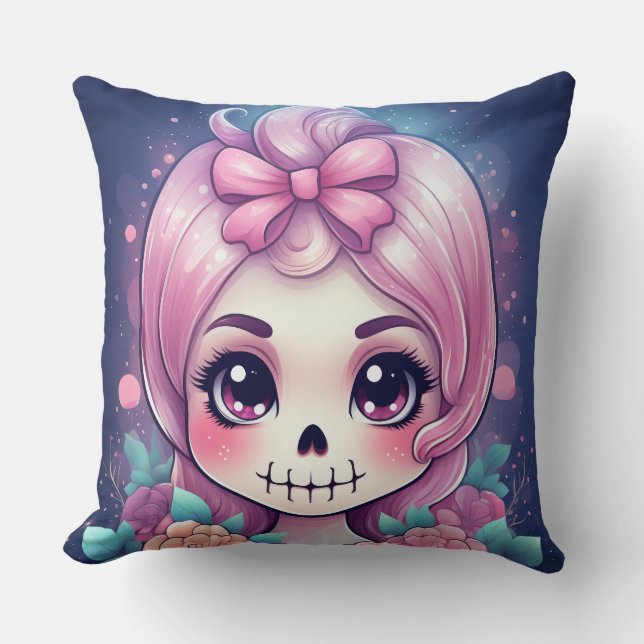 Almohada de Cráneo Adorable (Anverso)
