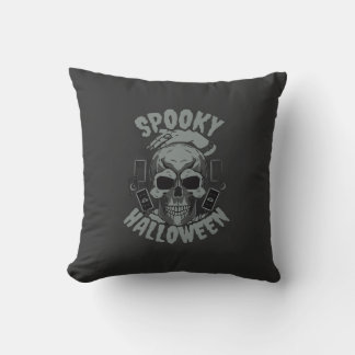 Almohada de Cráneo de Halloween Espeluznante