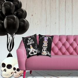 Almohada de cráneo de Halloween y Día de los Muert