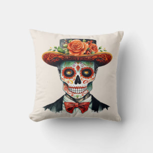 Almohada de Cráneo del Día de Muertos