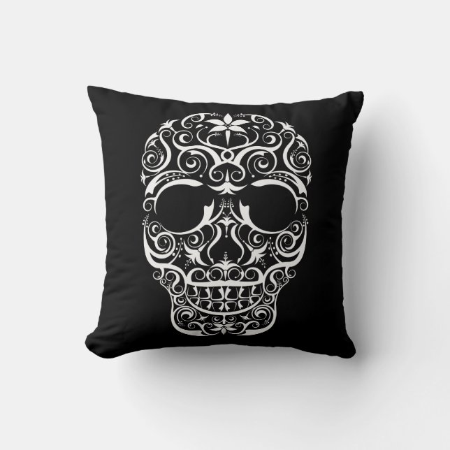 Almohada de cráneo estilizada de encaje (Anverso)