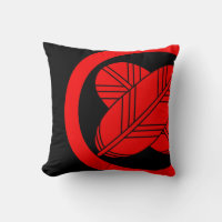 almohada de cresta familiar japonesa Asano Kamon
