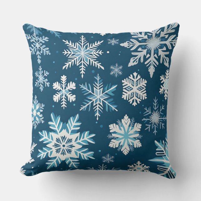 almohada de cristales de copo de nieve (Anverso)