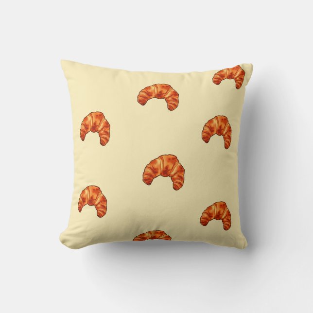Almohada de croissant Kawaii|decoración de panader (Anverso)