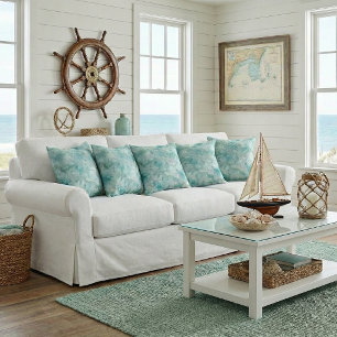 Almohada de crystals de océano Aqua