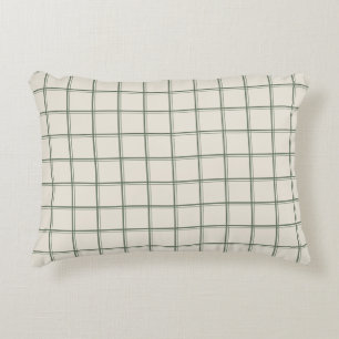 Almohada de Cuadro Escocés Verde Salvia en Cuadric