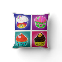 Almohada de cuatro cupcakes