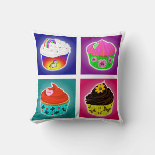 Almohada de cuatro cupcakes