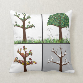 Almohada de cuatro de las estaciones impresiones