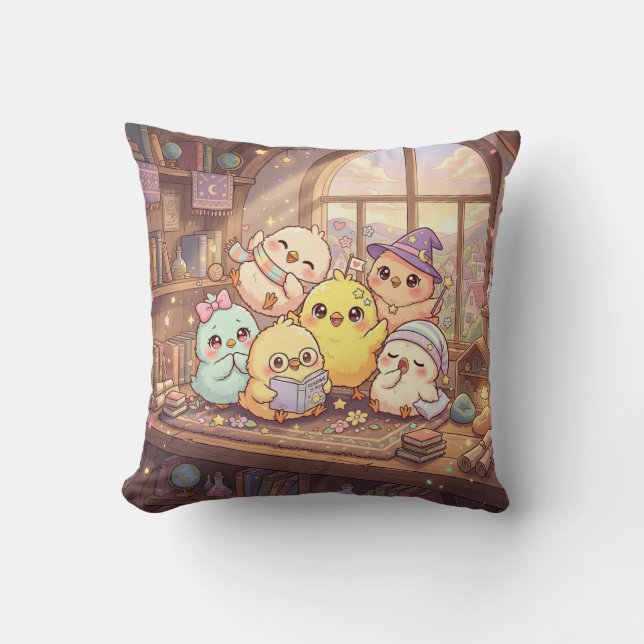 Almohada de cuento de pollito lindo (Anverso)