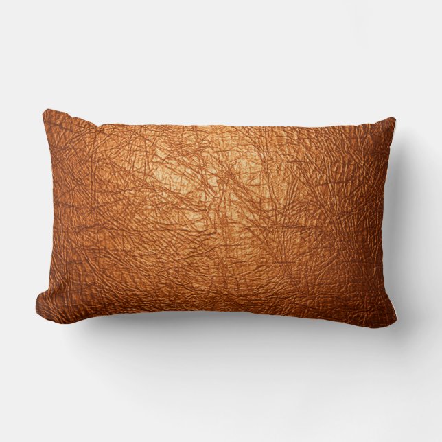almohada de cuero anaranjada de la textura (Anverso)
