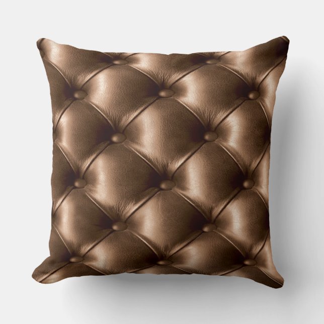 Almohada de cuero copetuda de bronce de la (Anverso)