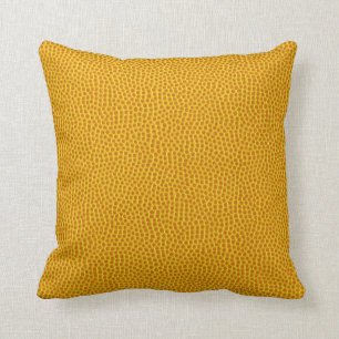 Almohada de cuero de gran tamaño amarilla del