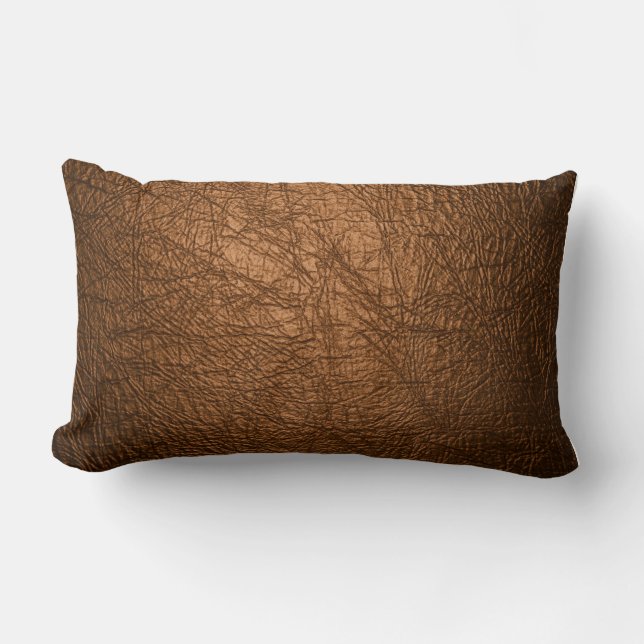 almohada de cuero marrón de la textura (Anverso)