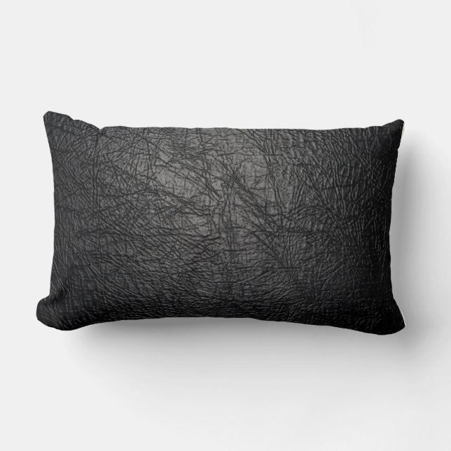 almohada de cuero negra de la textura (Anverso)
