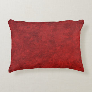 Almohada de cuero rojo oscuro, diseñadores, pátina