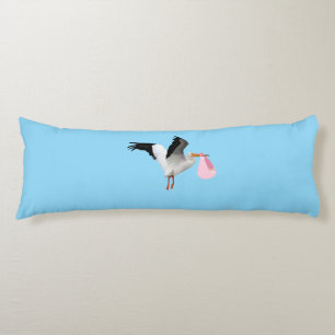 Almohada de cuerpo de cigüeña con niña