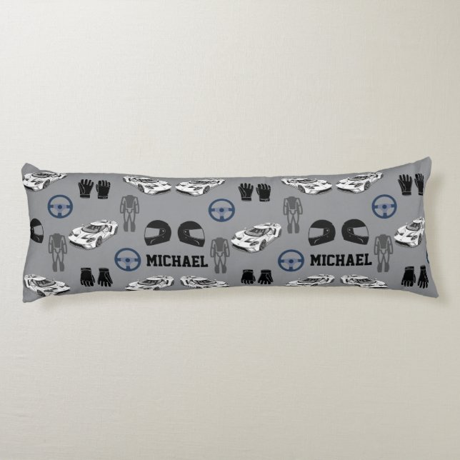 Almohada de cuerpo de coche de carreras (Reverso)