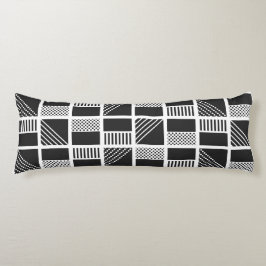 almohada de cuerpo de cuadrados geométricos