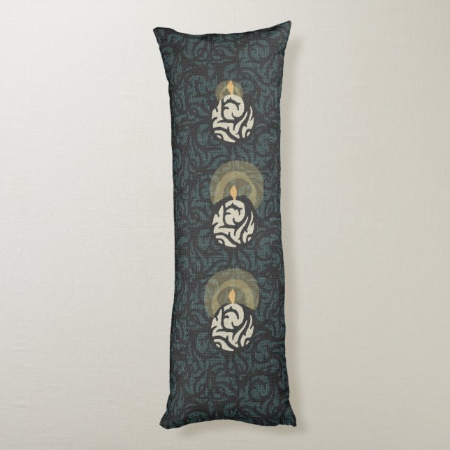 almohada de cuerpo de dibujo a la luz de las velas (Atrás (Vertical))