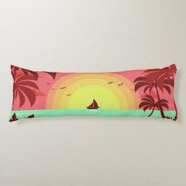 almohada de cuerpo de Ilustracion de playa