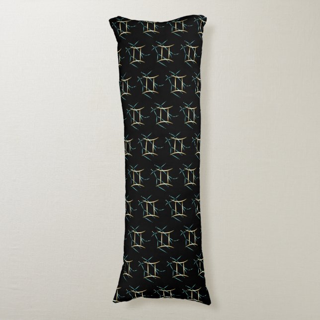 Almohada de cuerpo de la constelación zodiacal Gém (Frente vertical)
