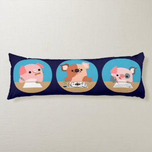 Almohada de cuerpo de tres cerditos de dibujos ani