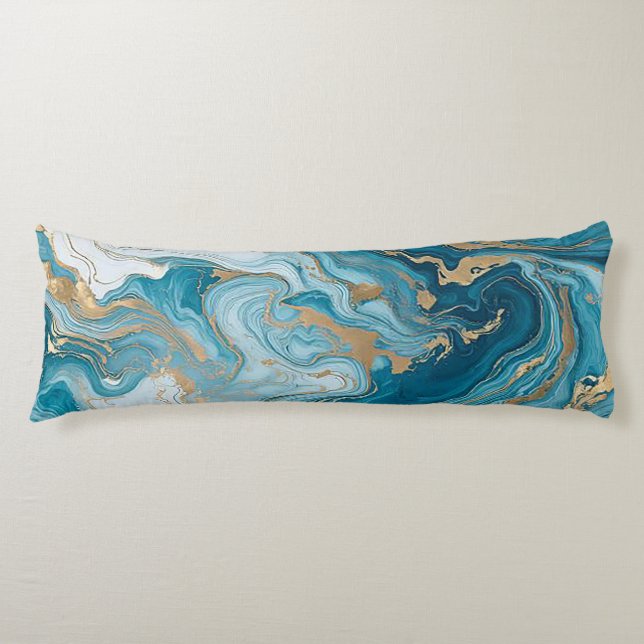 Almohada de cuerpo marmorizada con cielo sereno (Anverso)