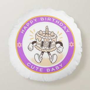 Almohada de cumpleaños de bebé linda 