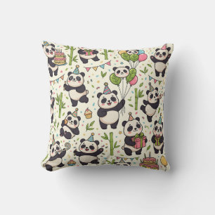 Almohada de cumpleaños de panda – Diseño de fiesta