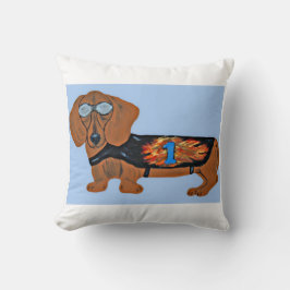 Almohada de Dachshund con Chaqueta de Carreras