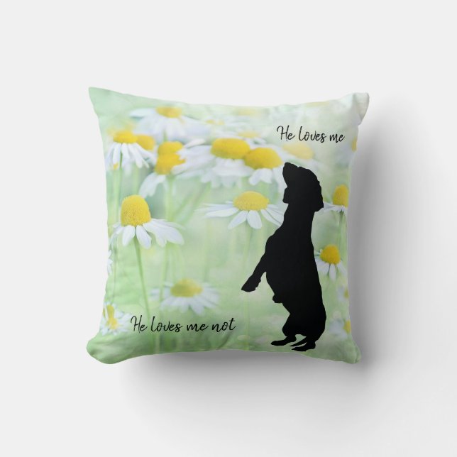 Almohada de Dachshund Daisy (Anverso)