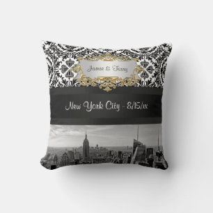 Almohada de damasco BW 431 de la silueta de la ciu