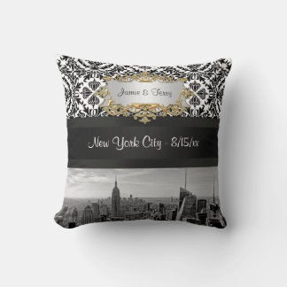 Almohada de damasco BW 431 de la silueta de la ciu