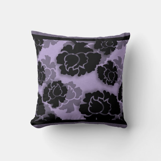 Almohada de decadación floral poco aguda, Lilac (Anverso)