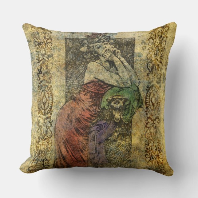 Almohada de decoración de espera de época (Anverso)