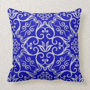 almohada de decoración de estilo azul dulce