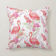 almohada de decoración de patrones de flamingo ros
