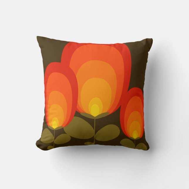 almohada de decoración de tonos Mid Century Mod (Anverso)