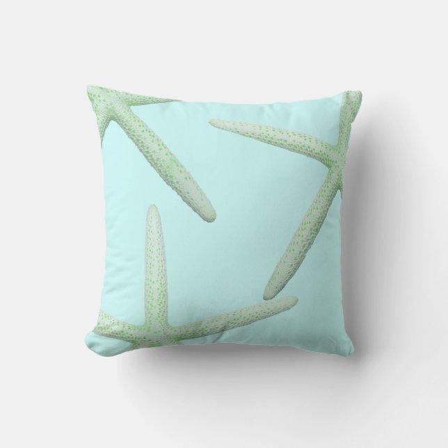 Almohada de decoración marinera y verde estofada (Anverso)