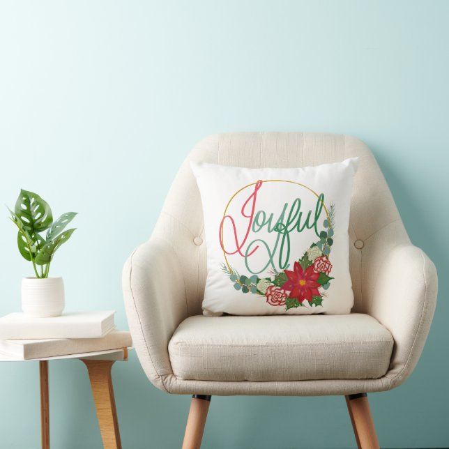 Almohada de decoración navideña alegre (Silla)