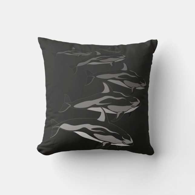 Almohada de delfín Almohadas decorativas de delfín (Anverso)