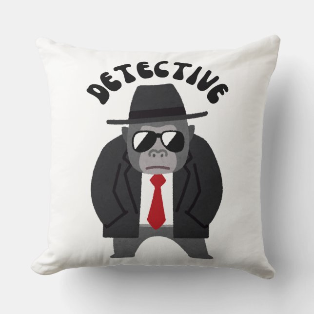 Almohada de Detective Gorila – Almohada de lanzami (Anverso)