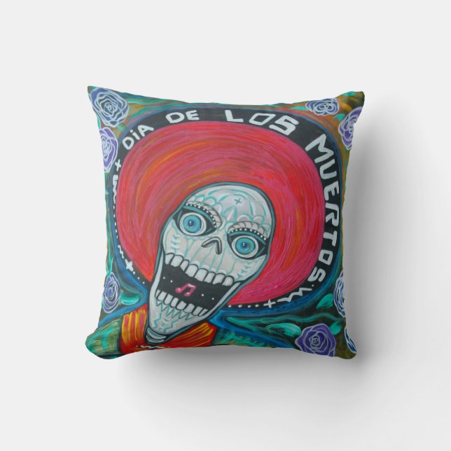 Almohada de Dia De Los Muertos american MoJo (Anverso)